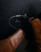 “PRADA” 2013 Burnished brogue chelsea boots