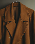 "KENZO" 80's-90's Sculptural double-breasted wool coat