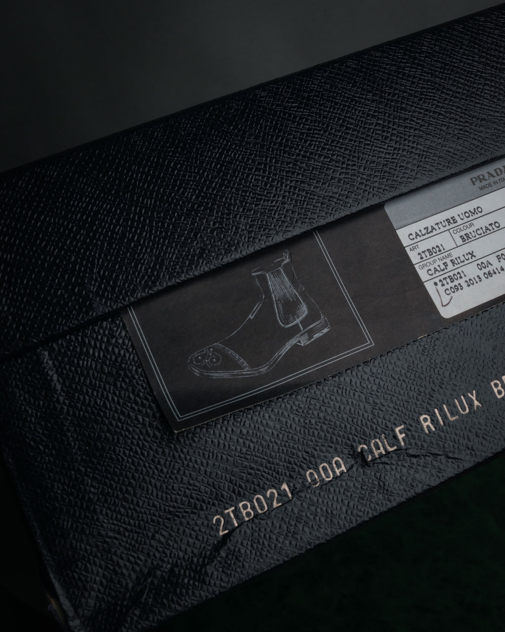 “PRADA” 2013 Burnished brogue chelsea boots