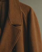 "KENZO" 80's-90's Sculptural double-breasted wool coat
