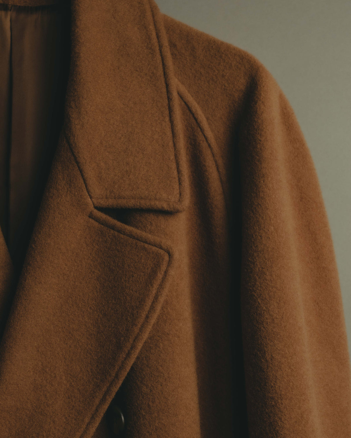 "KENZO" 80's-90's Sculptural double-breasted wool coat