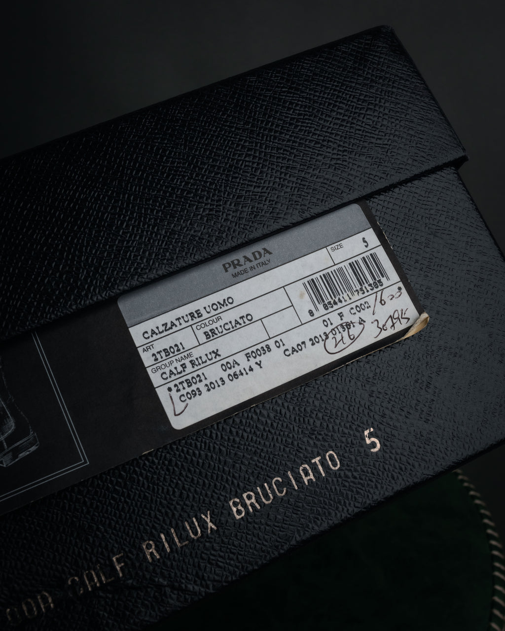 “PRADA” 2013 Burnished brogue chelsea boots