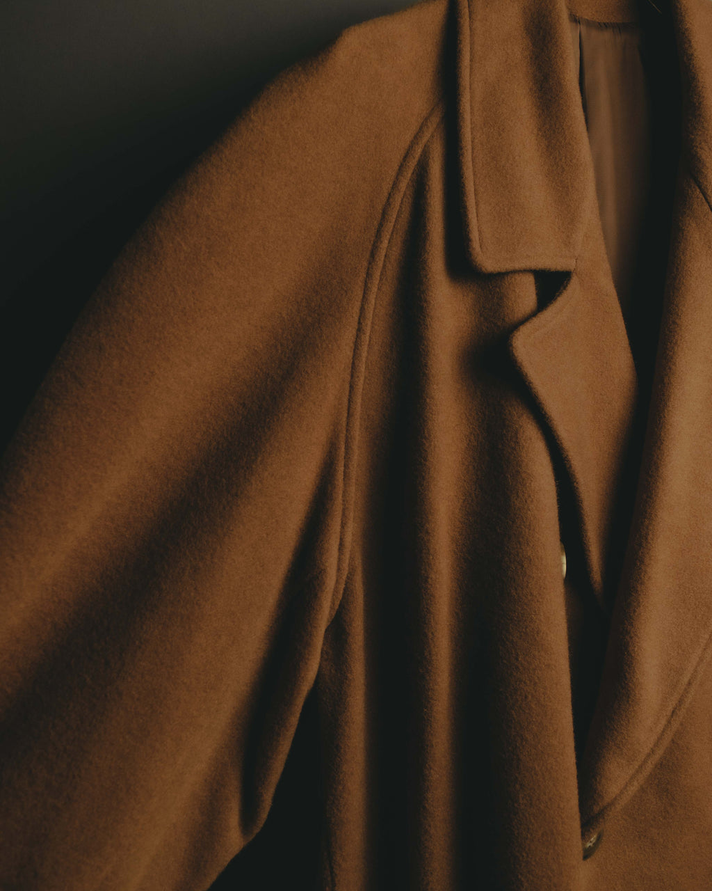 "KENZO" 80's-90's Sculptural double-breasted wool coat