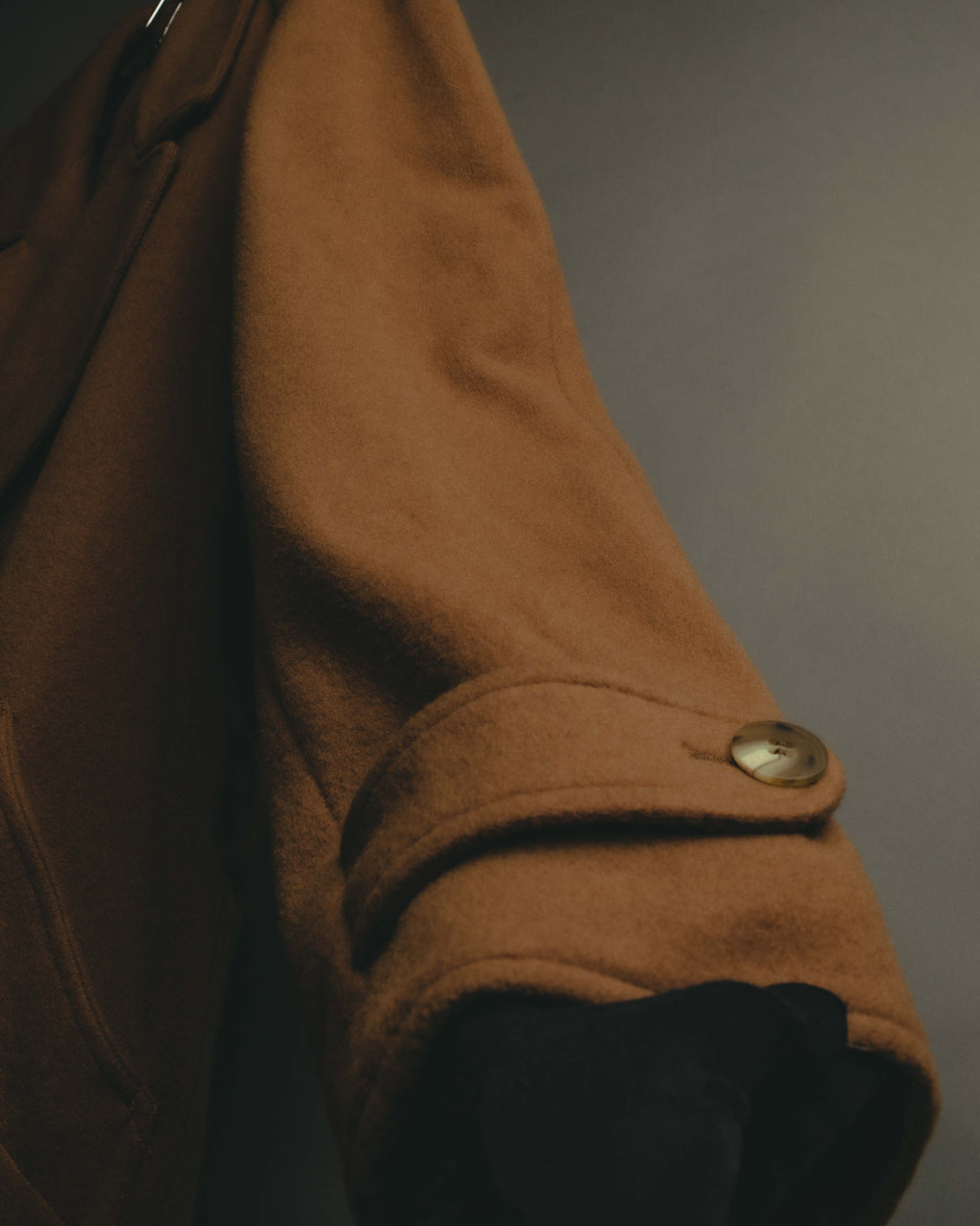 "KENZO" 80's-90's Sculptural double-breasted wool coat