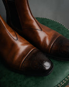 “PRADA” 2013 Burnished brogue chelsea boots