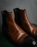 “PRADA” 2013 Burnished brogue chelsea boots