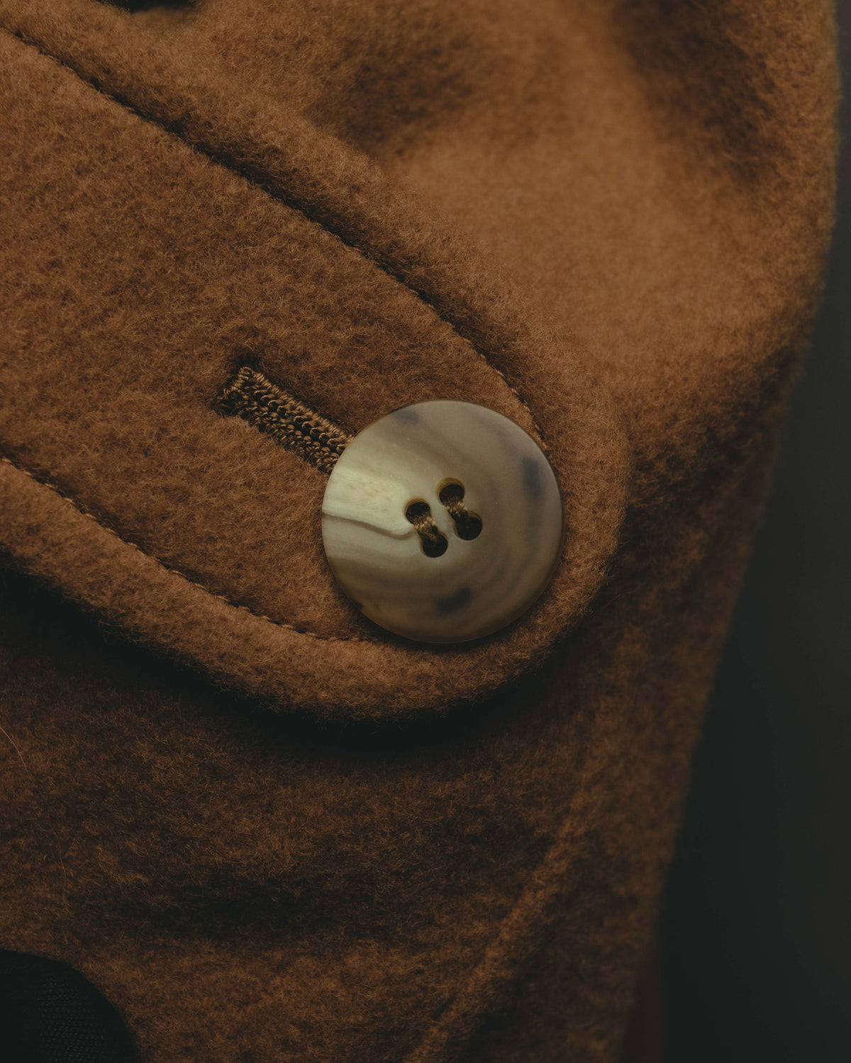 "KENZO" 80's-90's Sculptural double-breasted wool coat