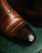 “PRADA” 2013 Burnished brogue chelsea boots