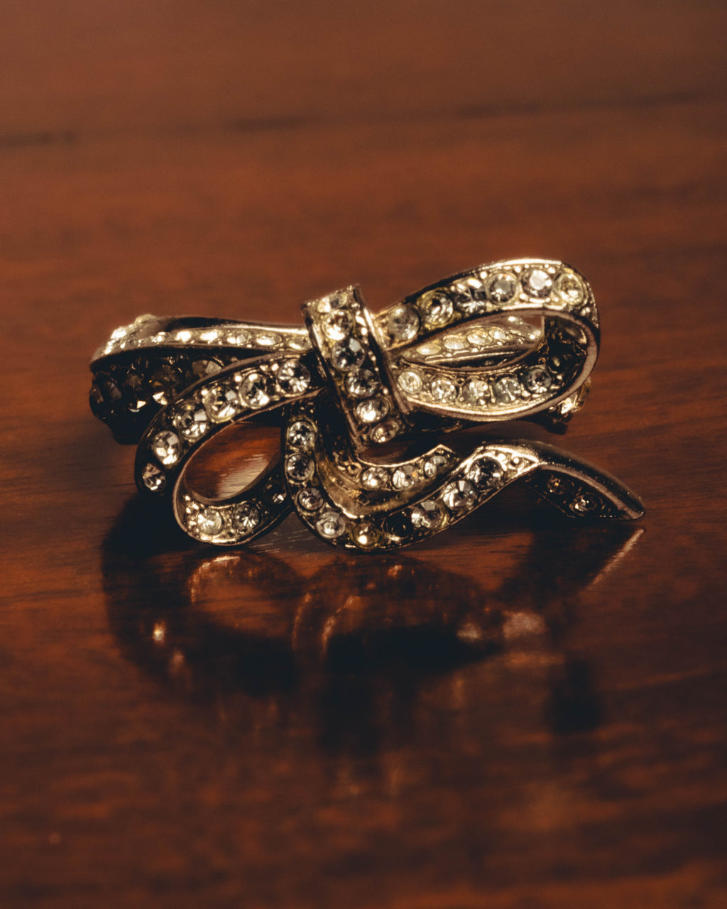 -SPECIAL- "CHANEL" 10AW Sparkling rhinestone bow ring