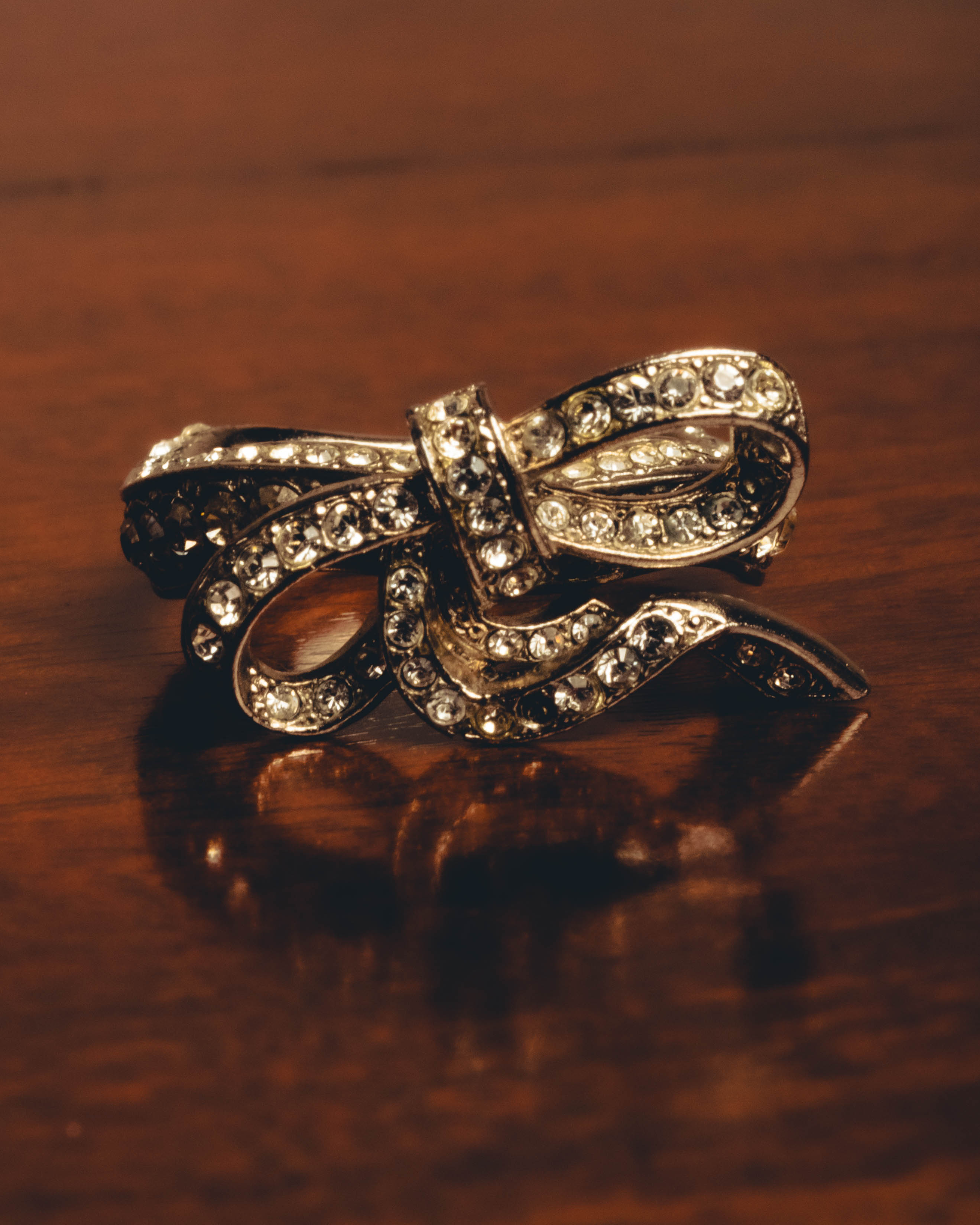 -SPECIAL- "CHANEL" 10AW Sparkling rhinestone bow ring