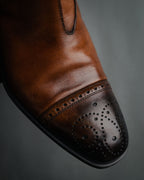 “PRADA” 2013 Burnished brogue chelsea boots
