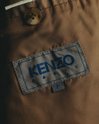 "KENZO" 80's-90's Sculptural double-breasted wool coat