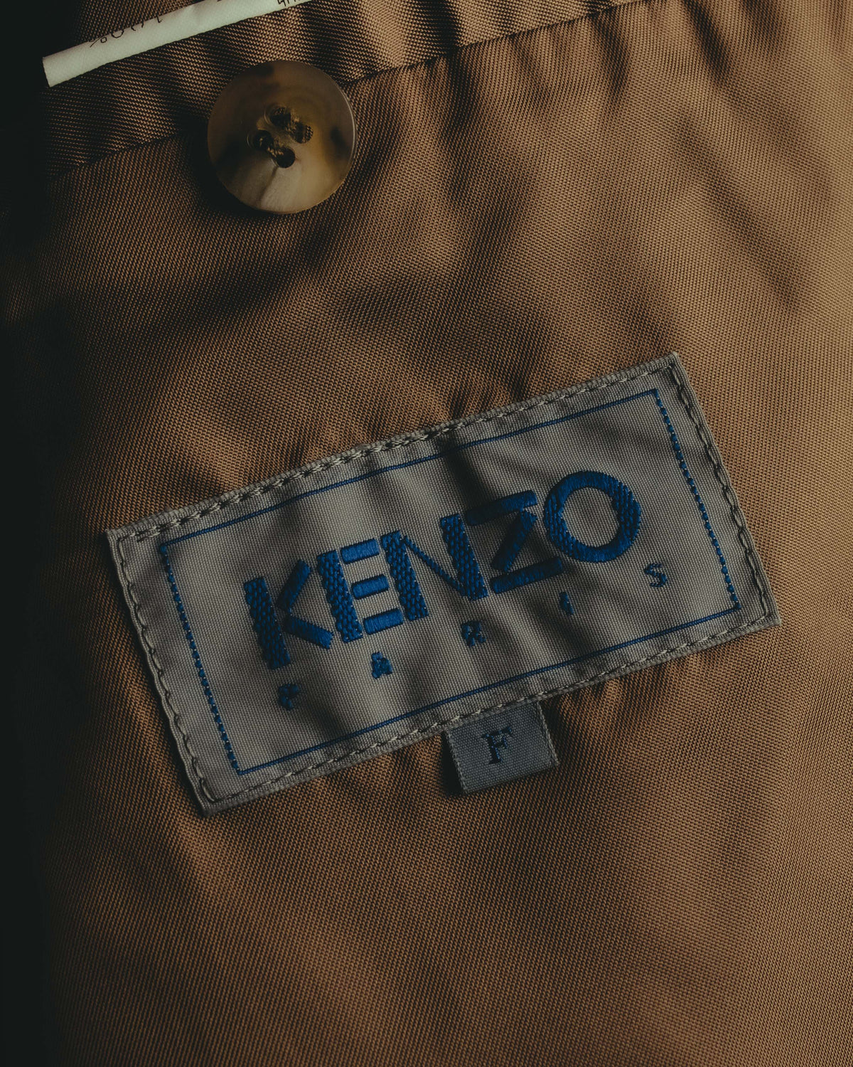 "KENZO" 80's-90's Sculptural double-breasted wool coat