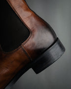 “PRADA” 2013 Burnished brogue chelsea boots