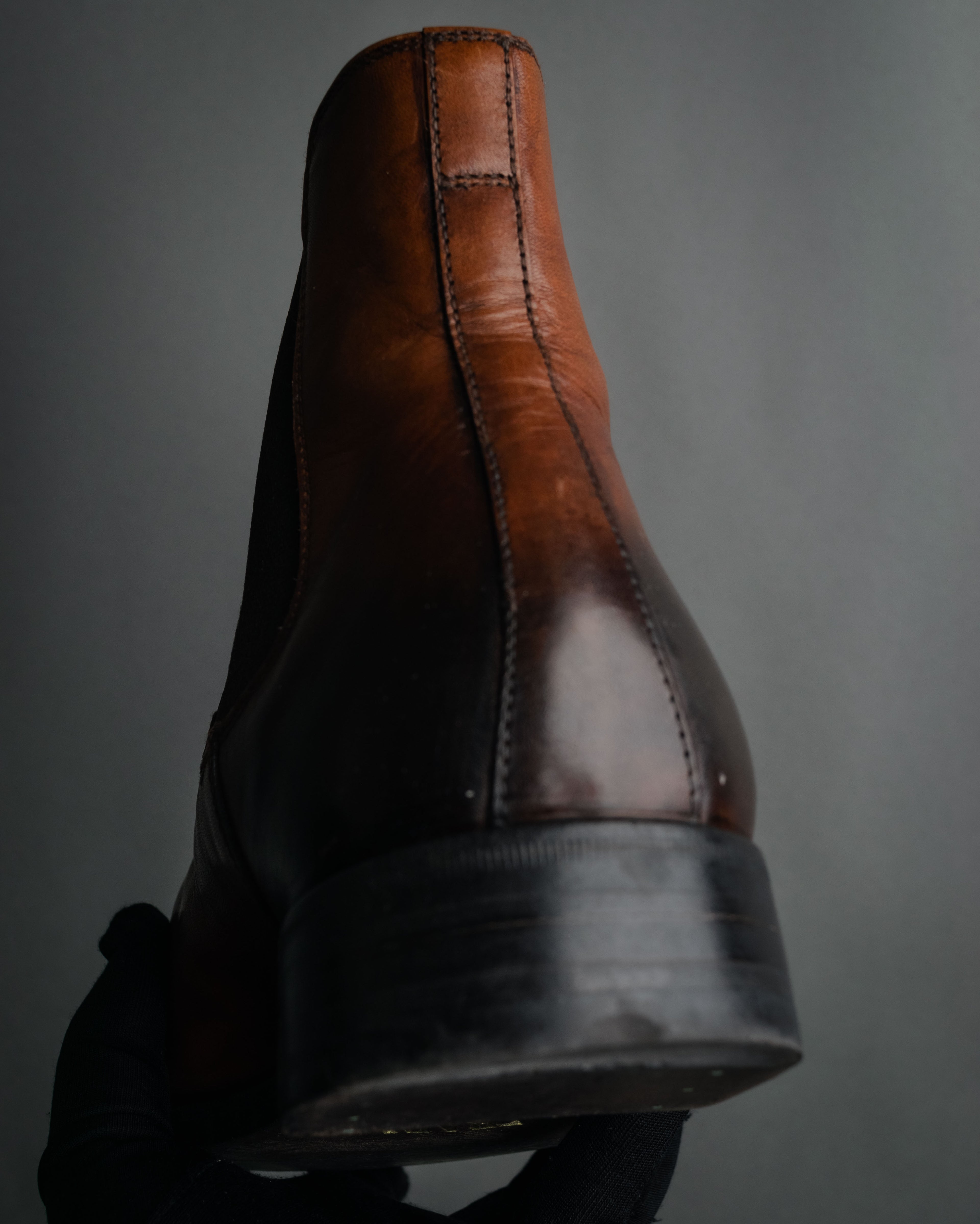 “PRADA” 2013 Burnished brogue chelsea boots