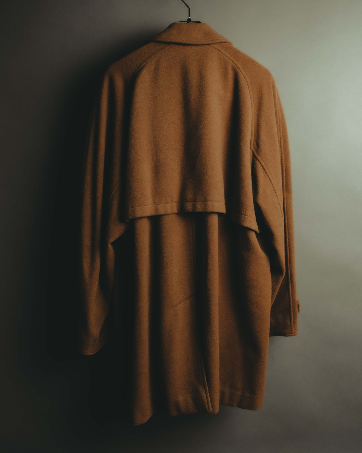 "KENZO" 80's-90's Sculptural double-breasted wool coat