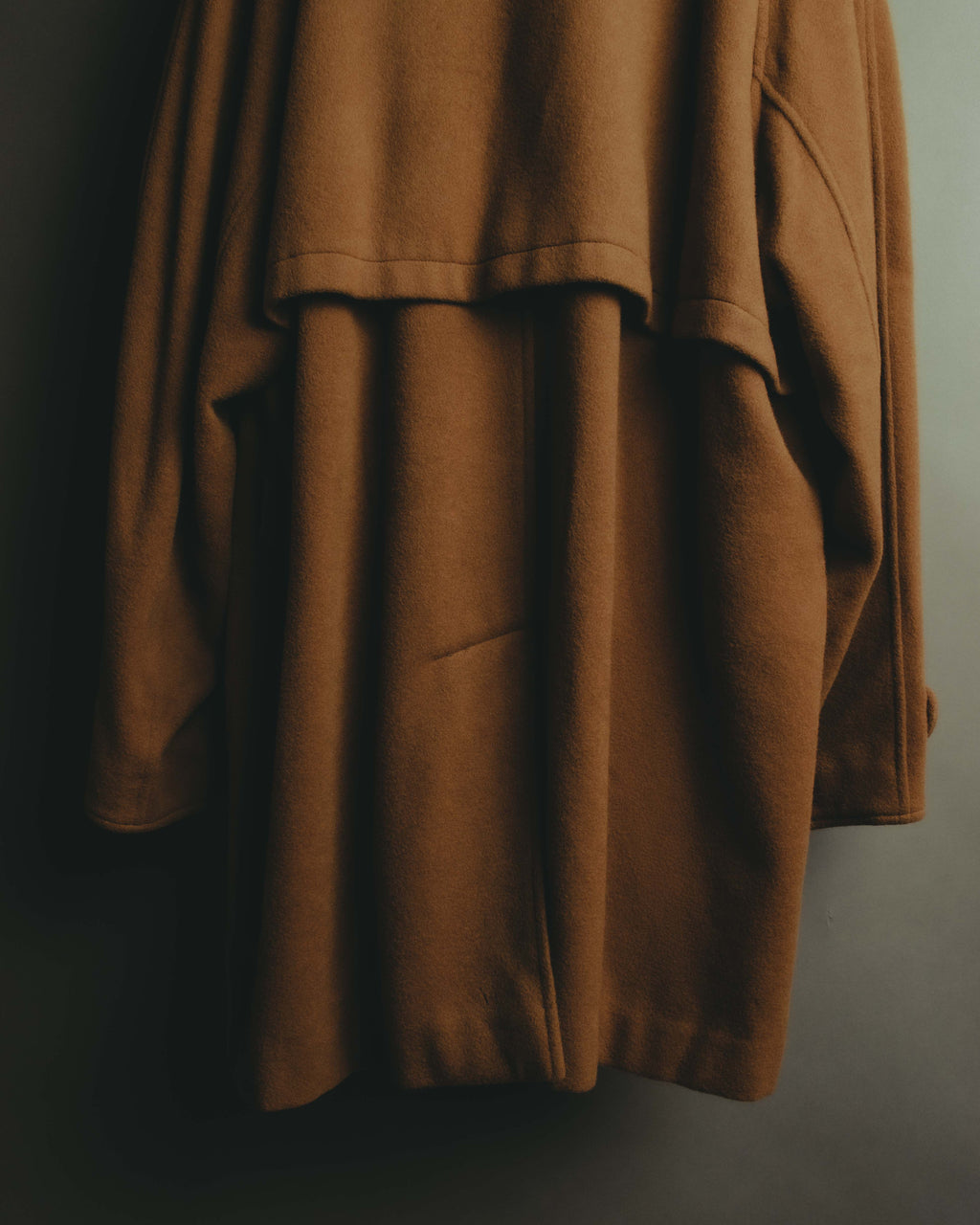 "KENZO" 80's-90's Sculptural double-breasted wool coat