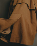 "KENZO" 80's-90's Sculptural double-breasted wool coat