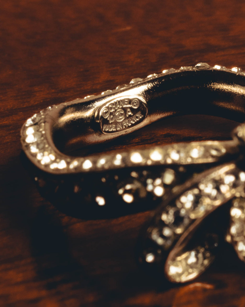-SPECIAL- "CHANEL" 10AW Sparkling rhinestone bow ring