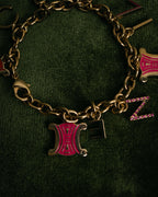 “CELINE” 00’s Charm logo chain bracelet