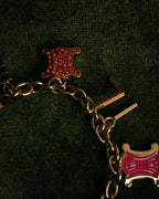 “CELINE” 00’s Charm logo chain bracelet
