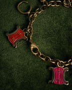 “CELINE” 00’s Charm logo chain bracelet