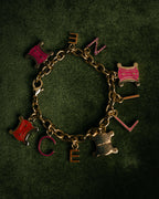 “CELINE” 00’s Charm logo chain bracelet
