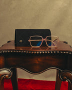 “CHANEL” 20's Translucent pink square acetate eyeglasses