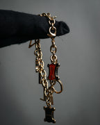 “CELINE” 00’s Charm logo chain bracelet