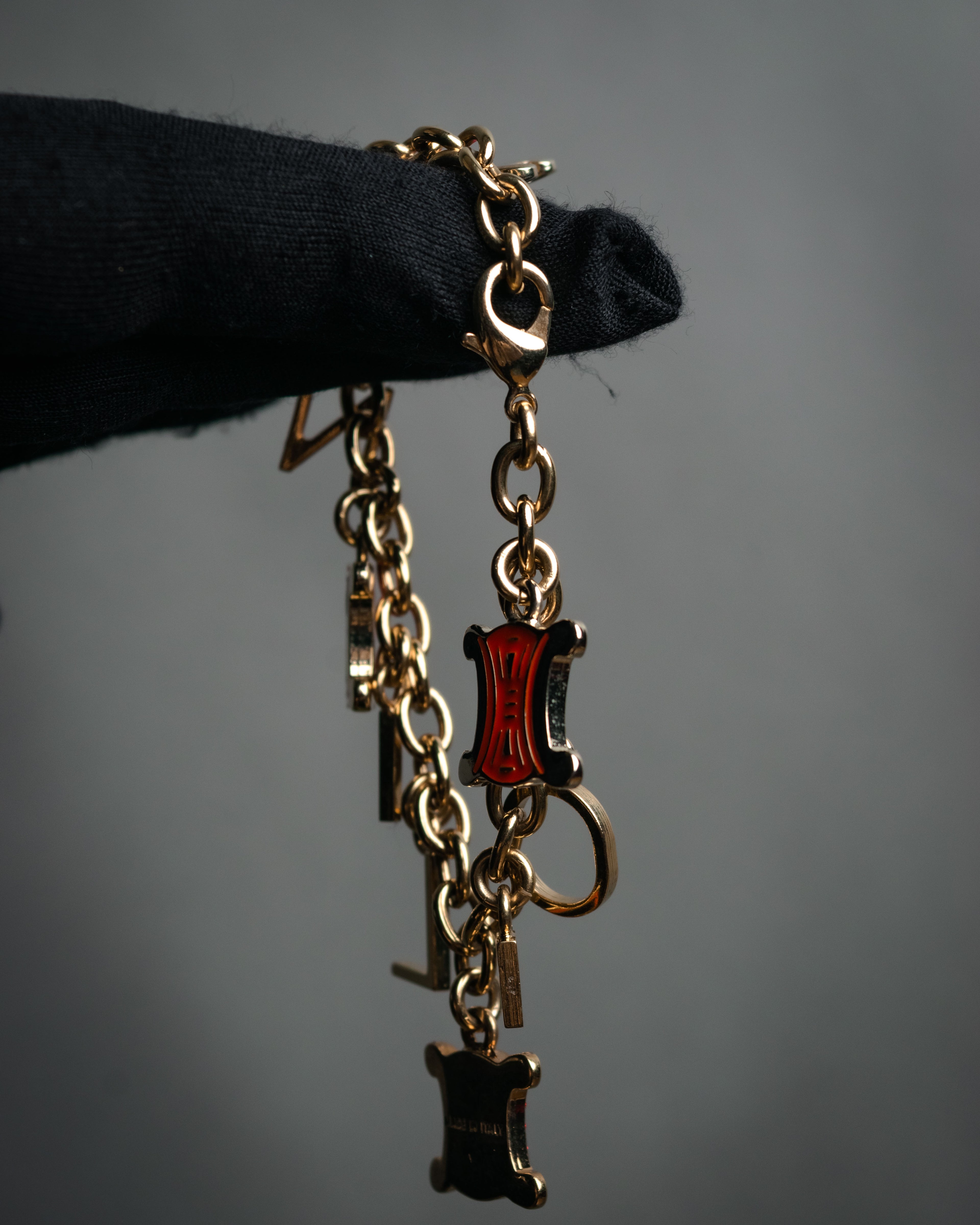 “CELINE” 00’s Charm logo chain bracelet