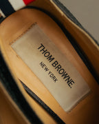 -SPECIAL- “Thom Browne” 2010’s- pebbled leather wingtip lace-up heels