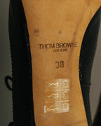-SPECIAL- “Thom Browne” 2010’s- pebbled leather wingtip lace-up heels