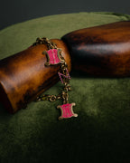 “CELINE” 00’s Charm logo chain bracelet