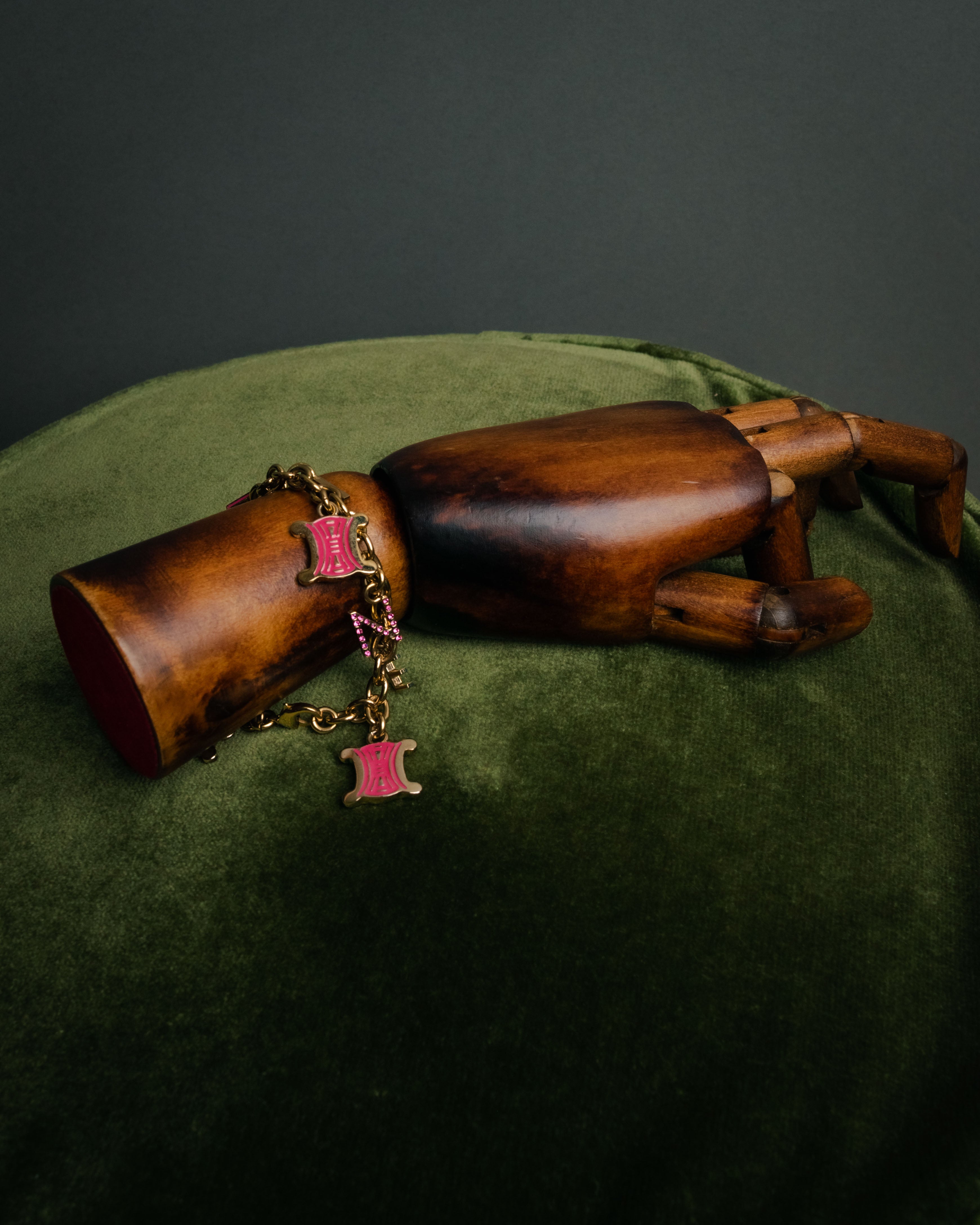 “CELINE” 00’s Charm logo chain bracelet