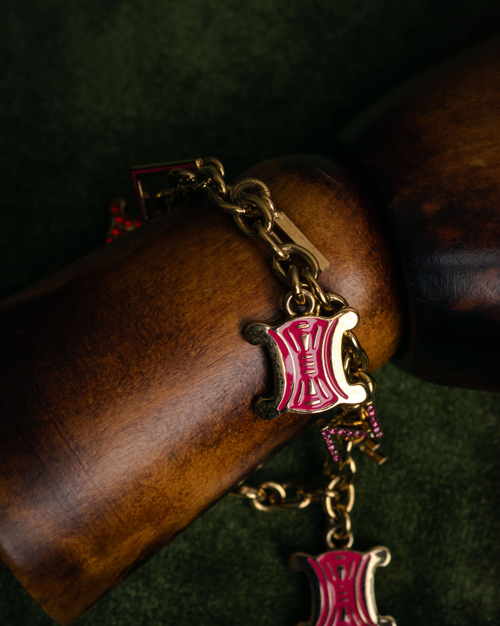 “CELINE” 00’s Charm logo chain bracelet