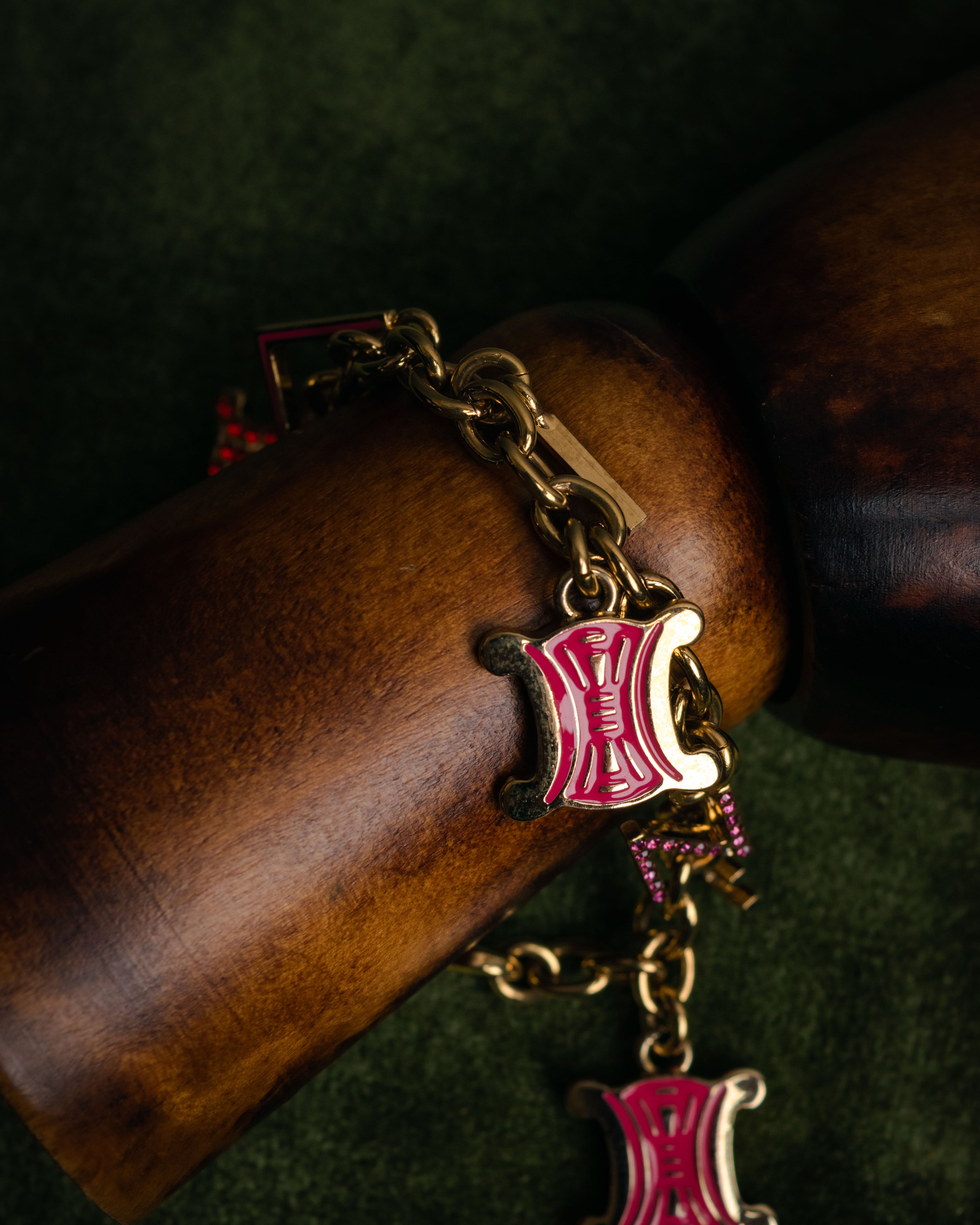 “CELINE” 00’s Charm logo chain bracelet