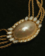 -SPECIAL- “Christian Dior” 80’s-90’s Pearl cabochon multi chain necklace