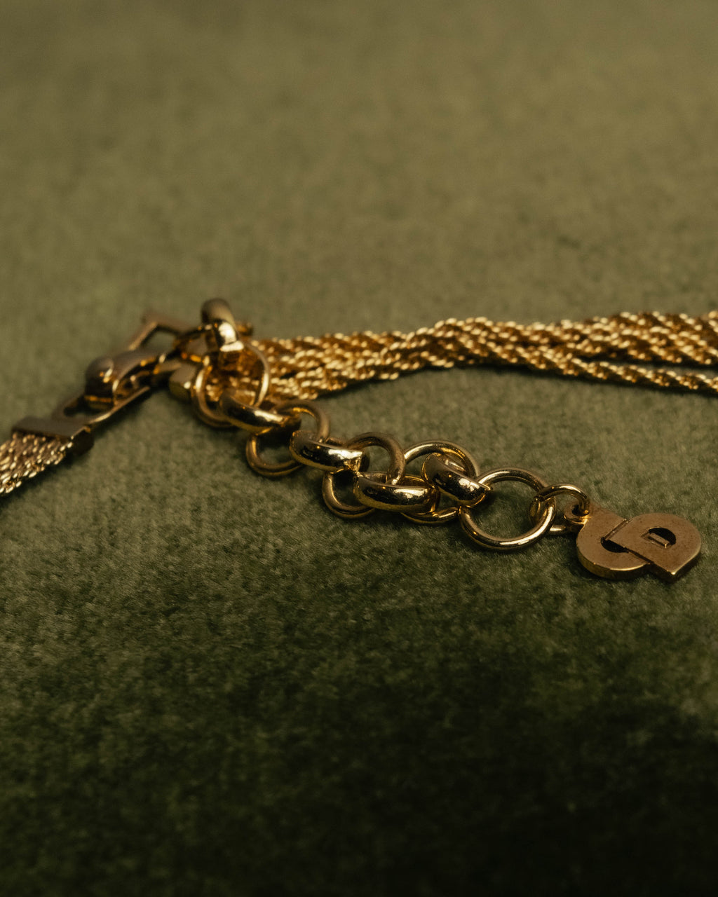 -SPECIAL- “Christian Dior” 80’s-90’s Pearl cabochon multi chain necklace