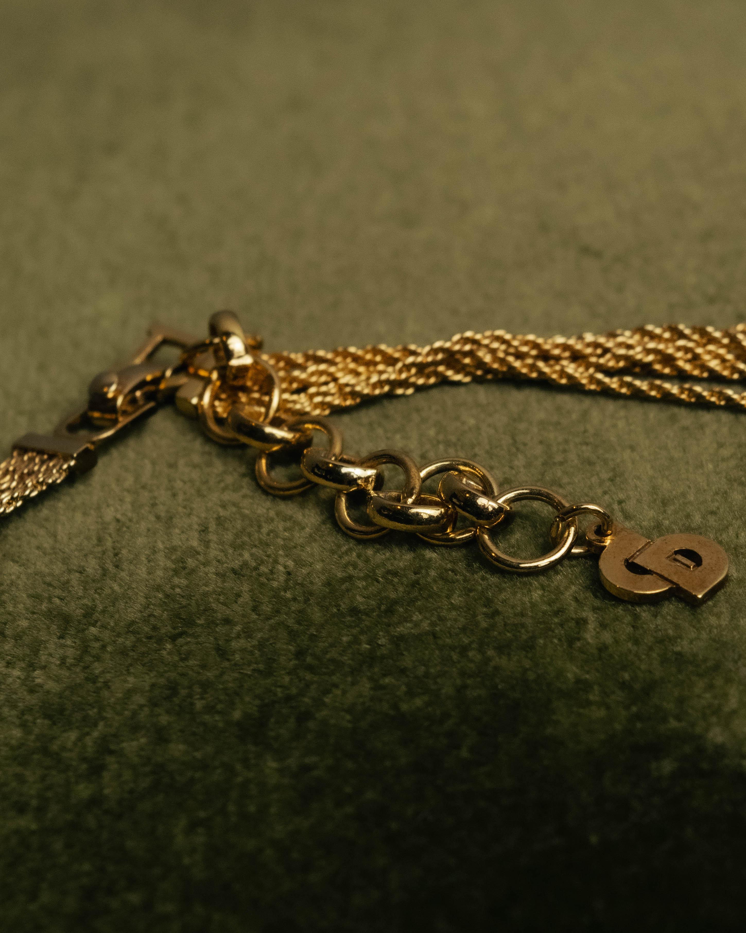 -SPECIAL- “Christian Dior” 80’s-90’s Pearl cabochon multi chain necklace