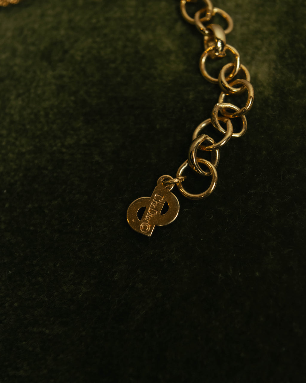 -SPECIAL- “Christian Dior” 80’s-90’s Pearl cabochon multi chain necklace