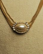 -SPECIAL- “Christian Dior” 80’s-90’s Pearl cabochon multi chain necklace