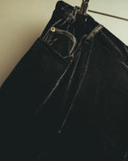 –SPECIAL– "SAINT LAURENT" 2023's Pleated velvet extreme flare pants