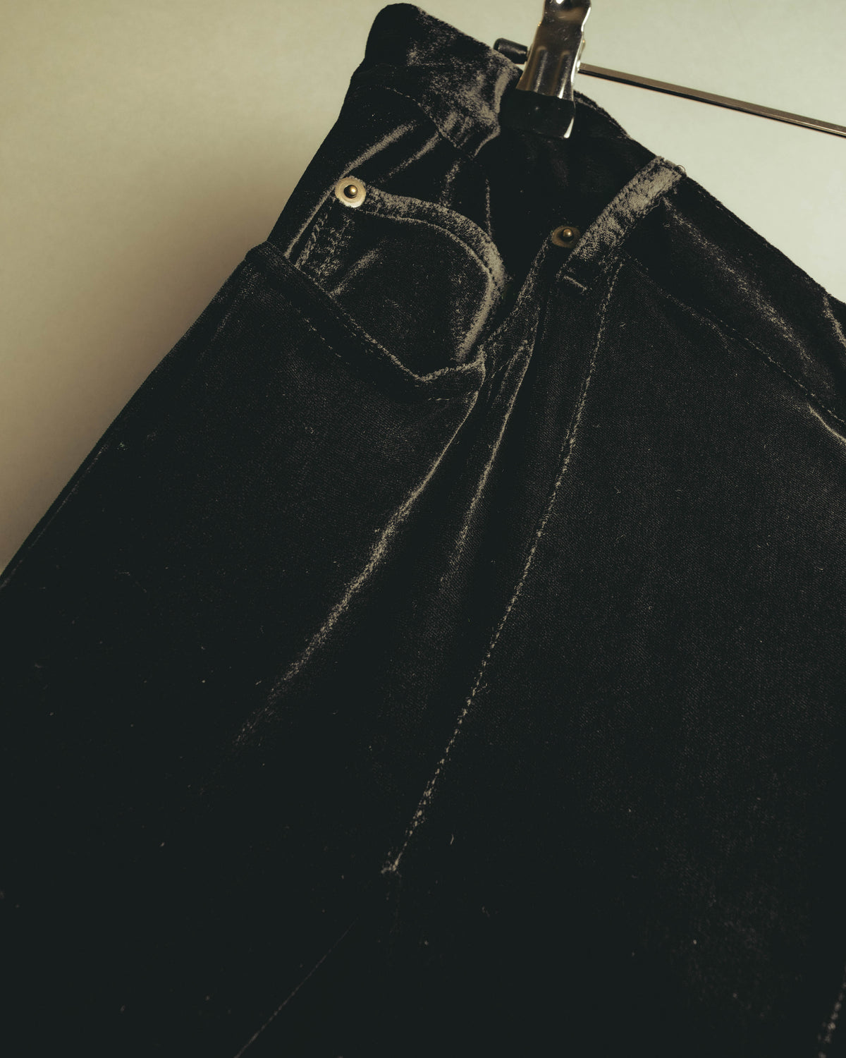 –SPECIAL– "SAINT LAURENT" 2023's Pleated velvet extreme flare pants