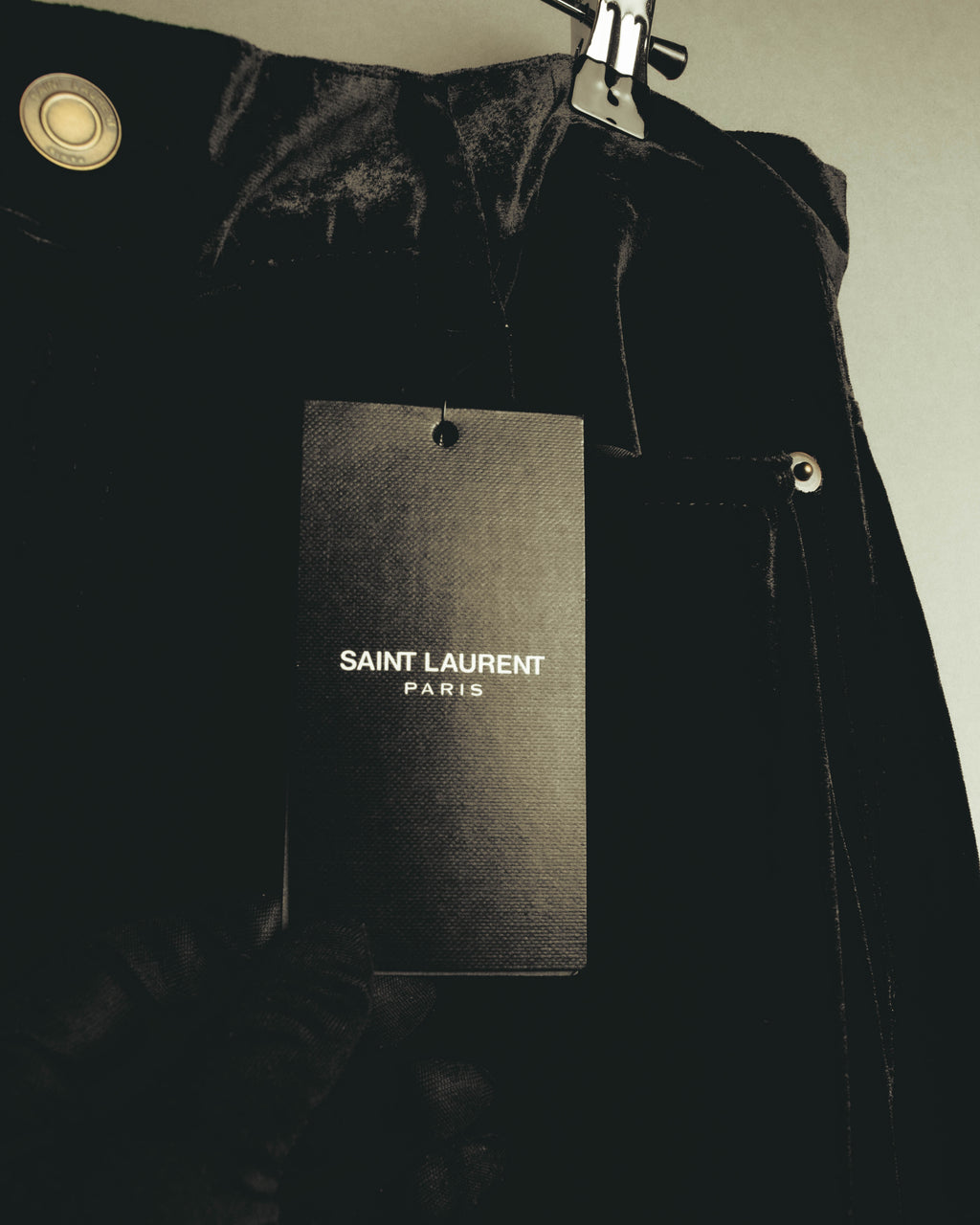 –SPECIAL– "SAINT LAURENT" 2023's Pleated velvet extreme flare pants