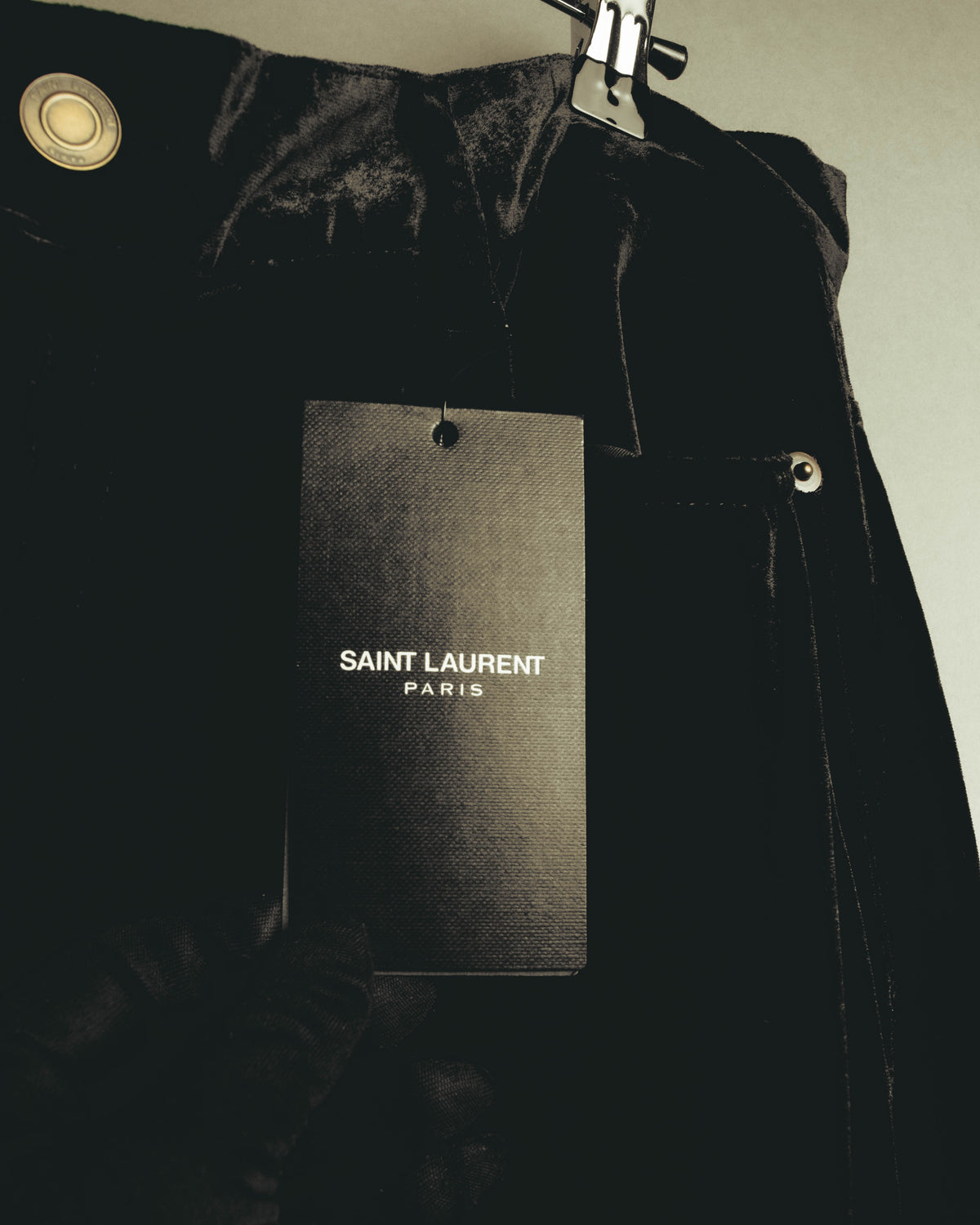 –SPECIAL– "SAINT LAURENT" 2023's Pleated velvet extreme flare pants