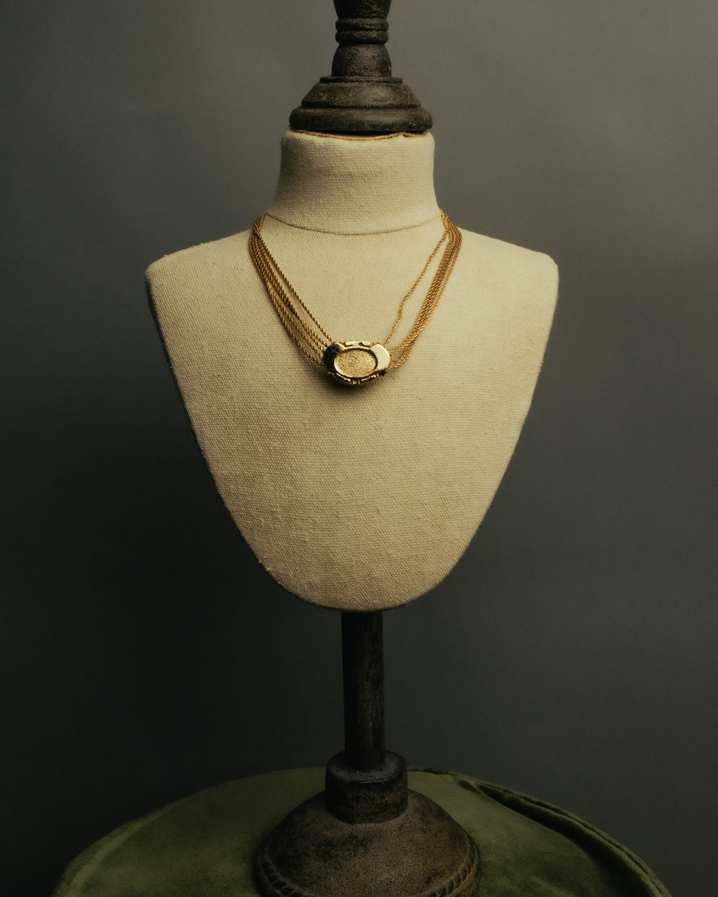 -SPECIAL- “Christian Dior” 80’s-90’s Pearl cabochon multi chain necklace