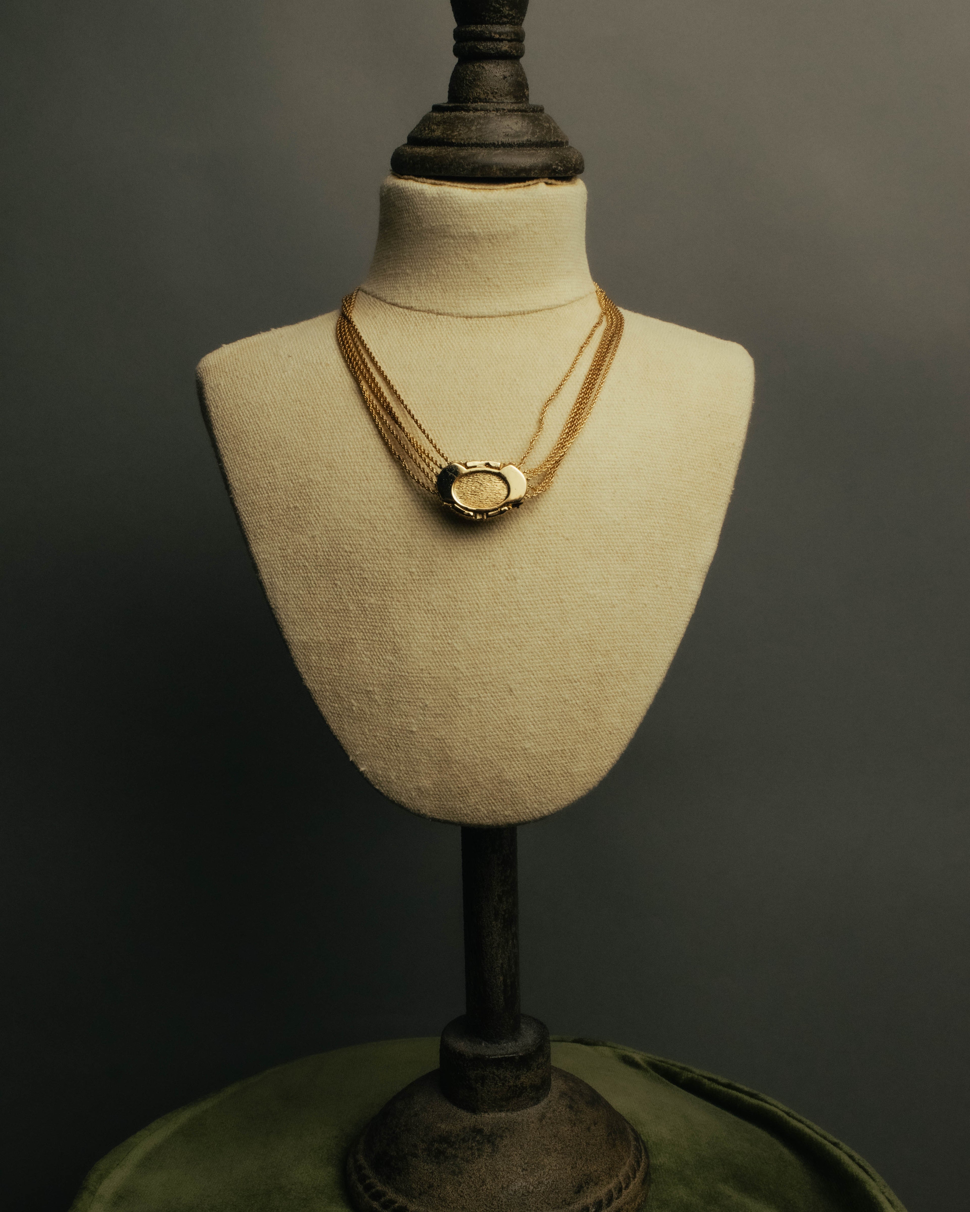 -SPECIAL- “Christian Dior” 80’s-90’s Pearl cabochon multi chain necklace