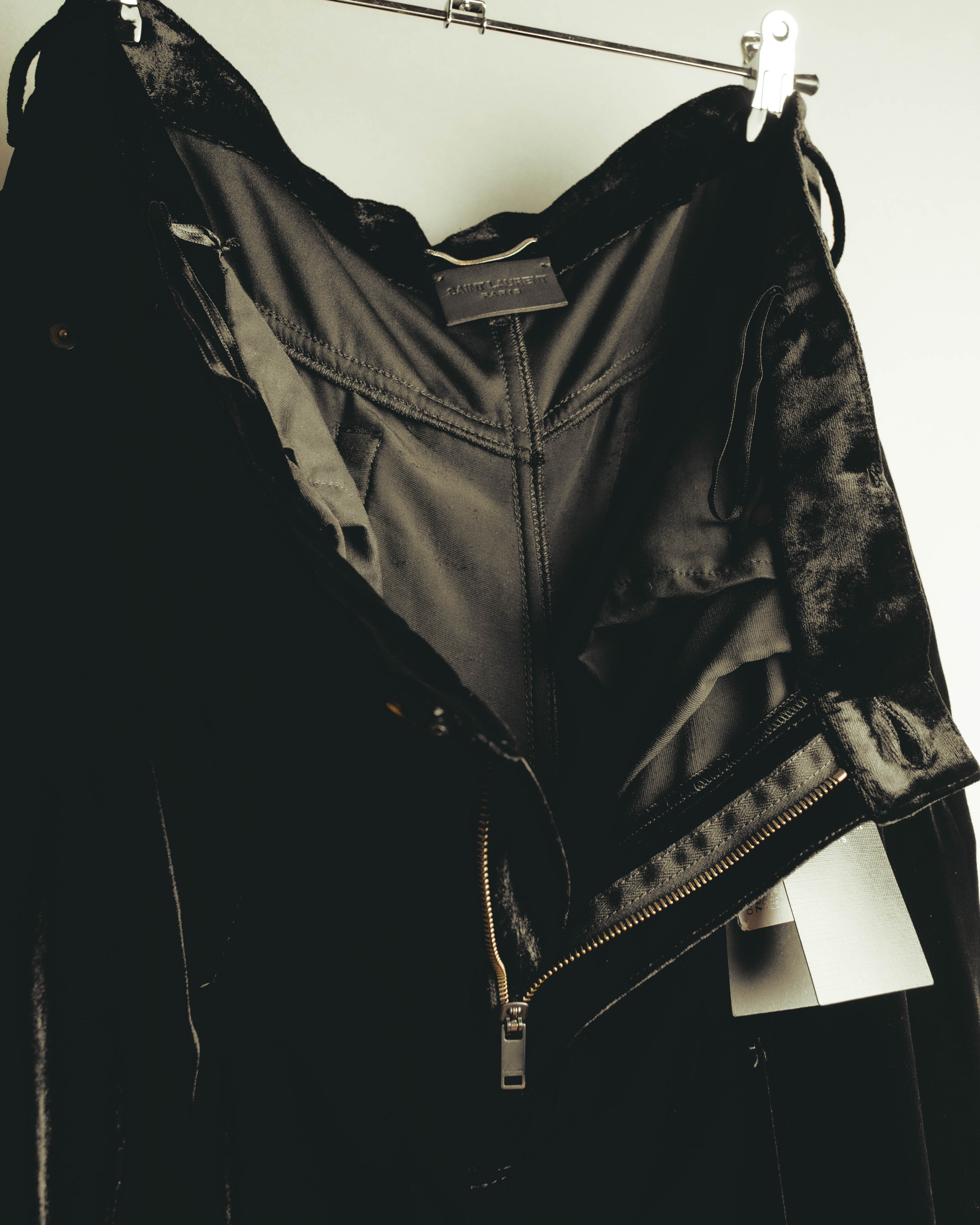 –SPECIAL– "SAINT LAURENT" 2023's Pleated velvet extreme flare pants