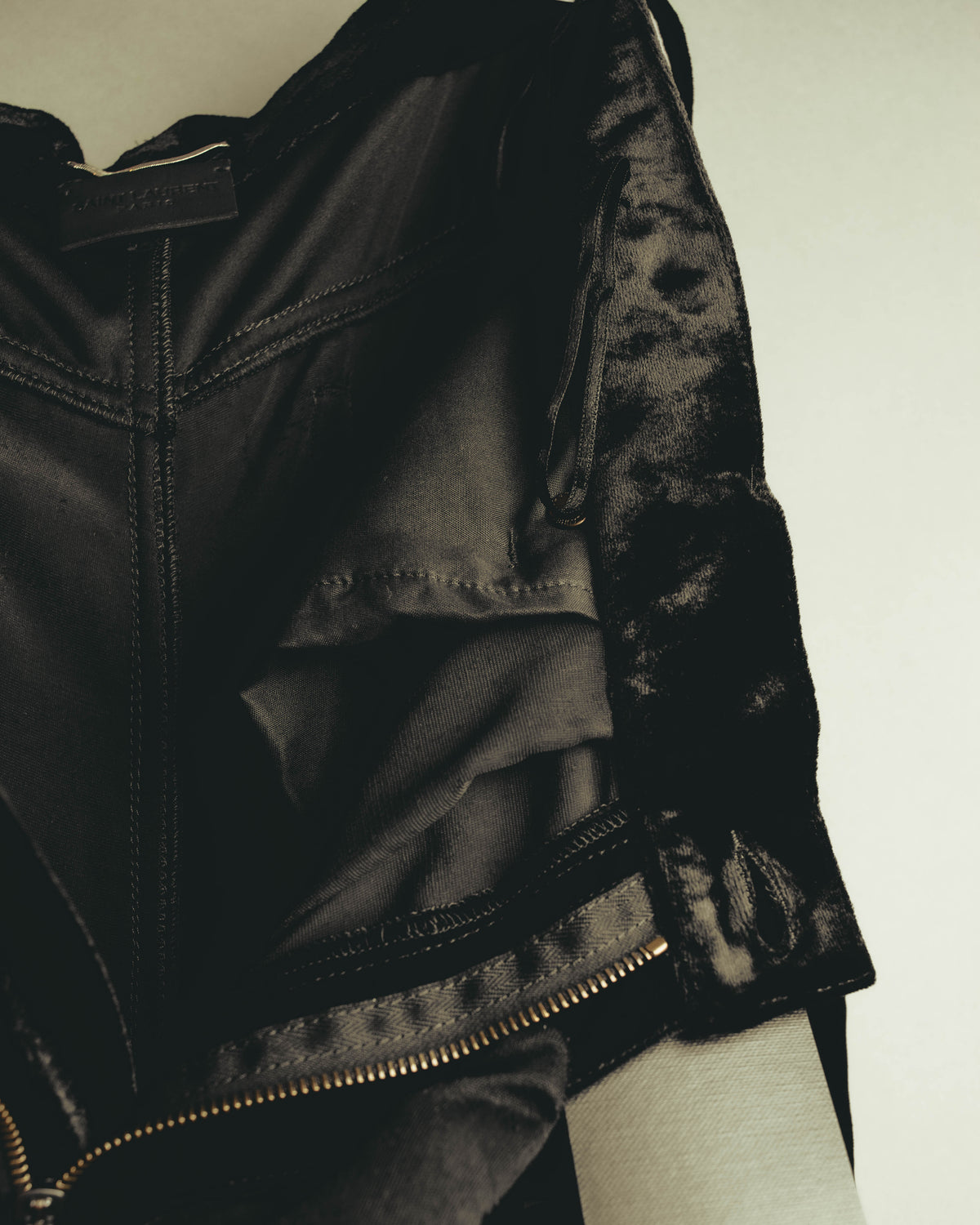 –SPECIAL– "SAINT LAURENT" 2023's Pleated velvet extreme flare pants
