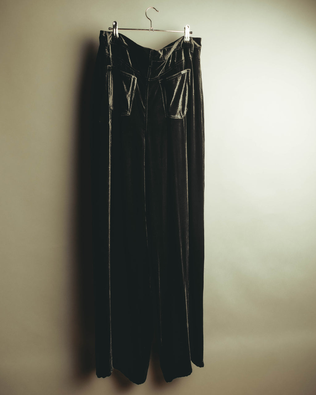 –SPECIAL– "SAINT LAURENT" 2023's Pleated velvet extreme flare pants